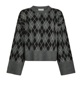 Neo Noir - Kick Check Knit Blouse