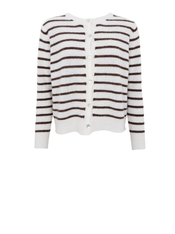 Black Colour - BCDell Striped Knit Cardigan