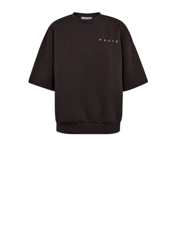 Haute L'Amitié - Maxi Split Ss Logo Sweat HL10461 - Walnut