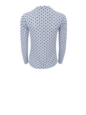 Black Colour - JENNIE DOTTED MESH BLOUSE - Lev. 12.1.26