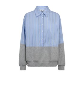 Haute L'amitié - Sweat Mix Blue Stripe Shirt