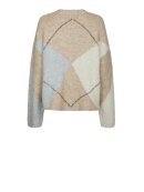 Neo Noir - Inga Check Fluff Knit Blouse Neo Noir - Inga Check Fluff Knit Blouse