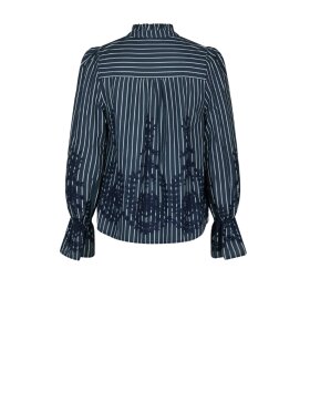 Neo Noir - Amara Stripe Emb Blouse