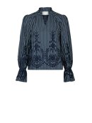 Neo Noir - Amara Stripe Emb Blouse Neo Noir - Amara Stripe Emb Blouse