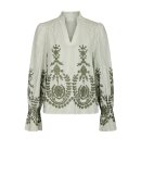 Neo Noir - Amara Stripe Emb Blouse