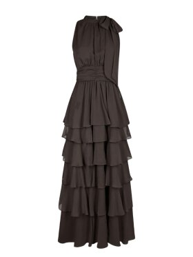 Neo Noir - Marli Solid Chiffon Dress