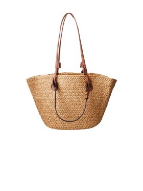 Black Colour - BCKate Straw Shopper Bag - Lev. maj