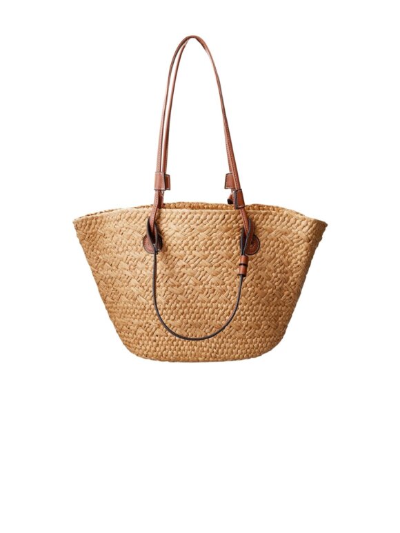 Black Colour - BCKate Straw Shopper Bag - Lev. maj