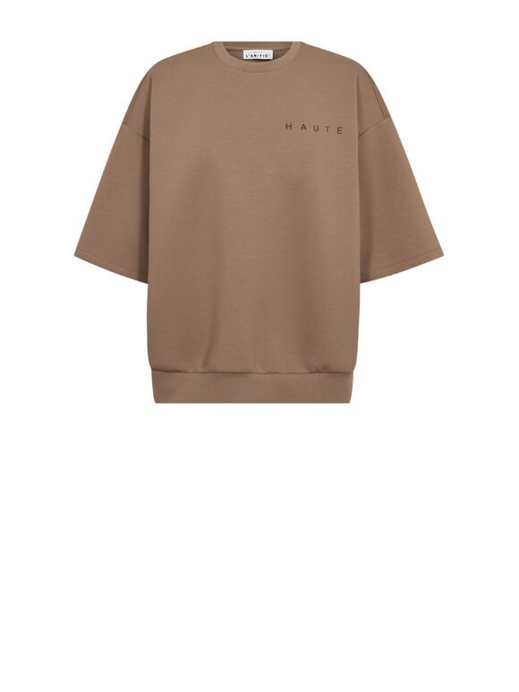 Haute L'amitié - Maxi Split SS Logo Sweat - Lev. mar.