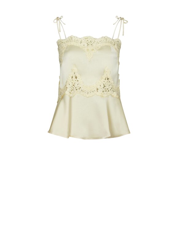 Neo Noir - Kaela Heavy Sateen Lace Top