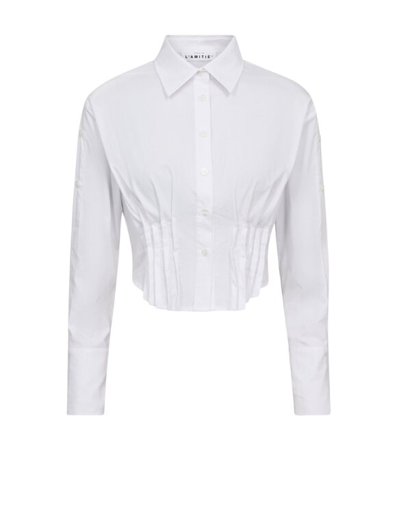 Haute L'amitié - Bell Pleat Crop Shirt Haute L'amitié - Bell Pleat Crop Shirt