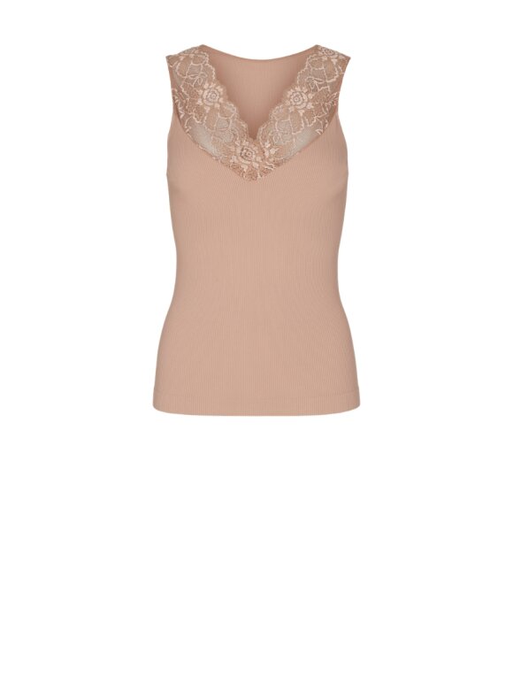 Tim & Simonsen - Belen Rib V-Lace Top Tim & Simonsen - Belen Rib V-Lace Top