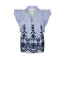 Neo Noir - Jayla Stripe Emb. Top