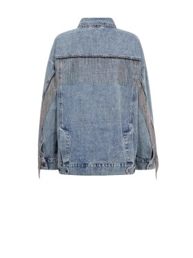 Co'Couture - DeniceCC Denim Fringe Jakke