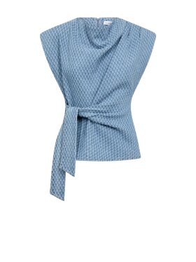 Co'Couture - AntoCC Denim Pleat Top