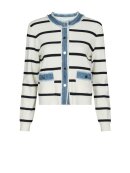Neo Noir - Zelma Stripe Denim Cardigan
