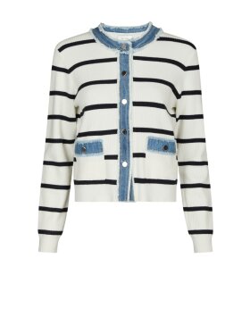 Neo Noir - Zelma Stripe Denim Cardigan