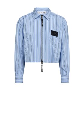 Haute L'amitié - Crop Stripe Zip Shirt
