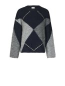Neo Noir - Inga Check Fluff Knit Blouse