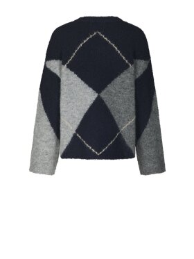 Neo Noir - Inga Check Fluff Knit Blouse