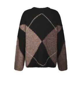 Neo Noir - Inga Check Fluff Knit Blouse