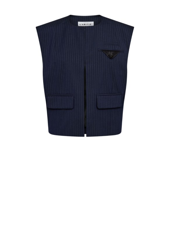 Haute L'amitié - Navy Pin Box Waistcoat