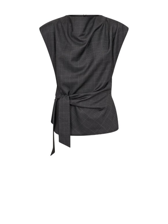 Co'Couture - EloraCC Check Pleat Top Co'Couture - EloraCC Check Pleat Top