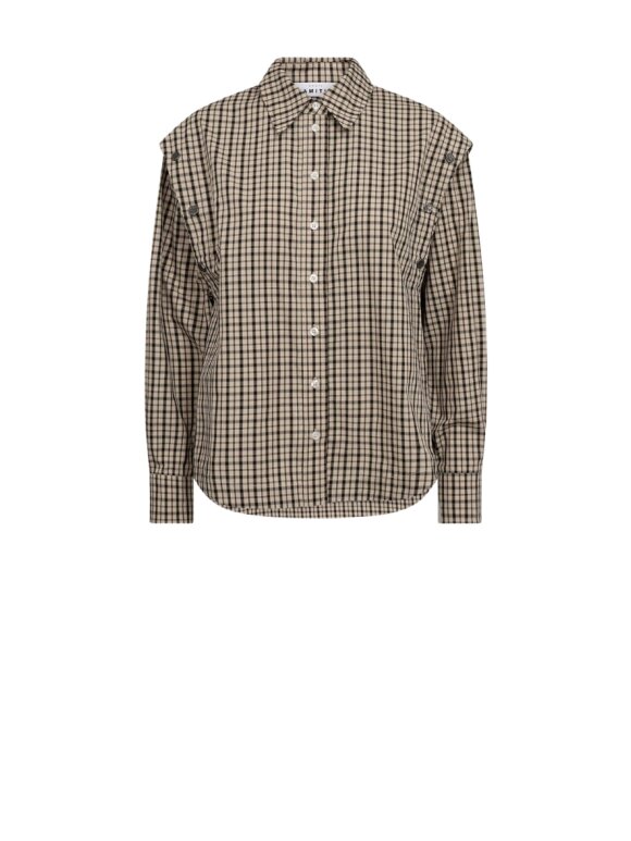 Haute L'amitié - Ruby Check Button Sleeve Shirt Haute L'amitié - Ruby Check Button Sleeve Shirt