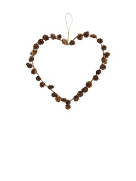 Ib Laursen - 27985-00 Heart of cones w/jute string for hanging