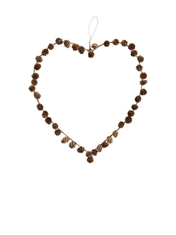 Ib Laursen - 27986-00 Heart of cones w/jute string for hanging Ib Laursen - 27986-00 Heart of cones w/jute string for hanging