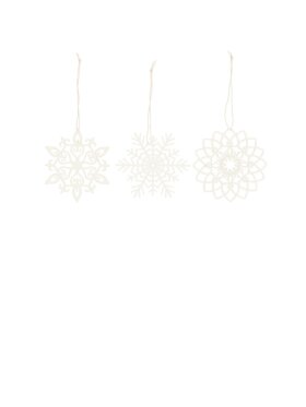 Ib Laursen - 92225-11 Paper cut snow crystal1 stk. - 3 ass.