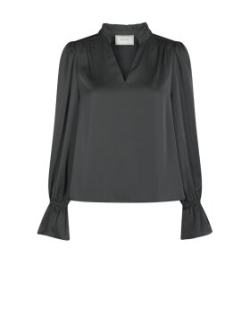 Neo Noir - Amara Drapy Satin Blouse