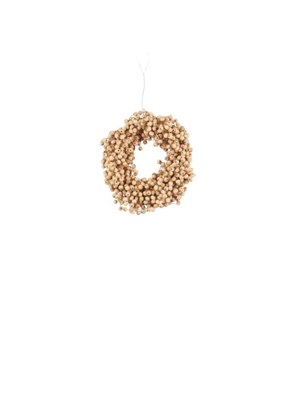 Ib Laursen - 57295-14 Wreath w/Wooden Beads