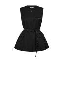 Haute L'amitié - Premiere Peplum Belt Vest - Lev. Okt. Haute L'amitié - Premiere Peplum Belt Vest - Lev. Okt.