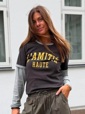 Haute L'amitié - L'amité College LS Logo Mix Tee - Lev. nov.