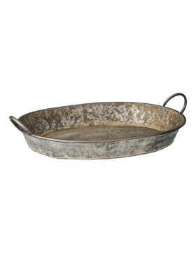 Ib Laursen - 5661-18 Tray oval w/grasps Urban Garden