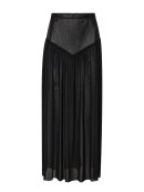 Haute L'amitié - PU Gather Mesh Skirt
