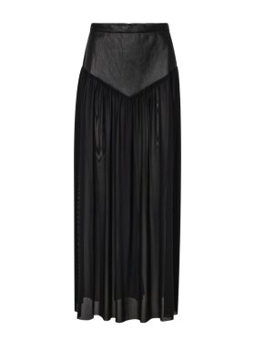 Haute L'amitié - PU Gather Mesh Skirt