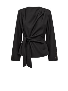Co'Couture - LunaCC Pleat Tie Blouse