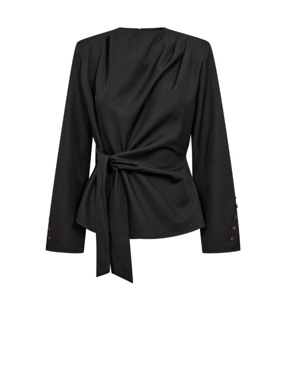 Co'Couture - LunaCC Pleat Tie Blouse Co'Couture - LunaCC Pleat Tie Blouse