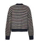 Neo Noir - Isana Stripe Fluffy Knit Cardigan