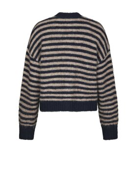 Neo Noir - Isana Stripe Fluffy Knit Cardigan