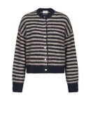 Neo Noir - Isana Stripe Fluffy Knit Cardigan