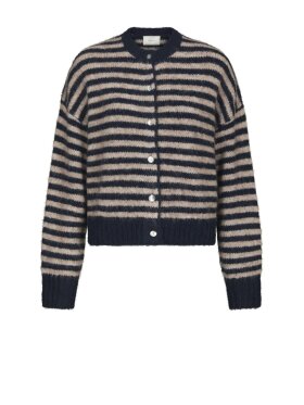 Neo Noir - Isana Stripe Fluffy Knit Cardigan