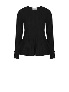 Neo Noir - Walina Peplum Knit Blouse Neo Noir - Walina Peplum Knit Blouse
