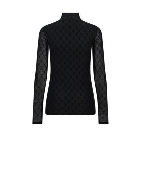 Hype the Detail - Mesh Turtleneck Blouse