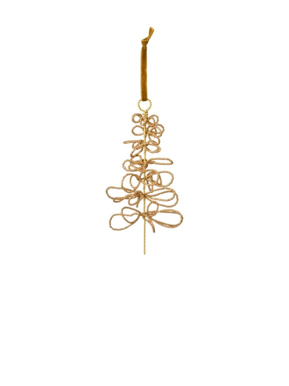 Ib Laursen - 40007-14 Christmas tree for hanging Fairytale Christmas w/brown beads Ib Laursen - 40007-14 Christmas tree for hanging Fairytale Christmas w/brown beads