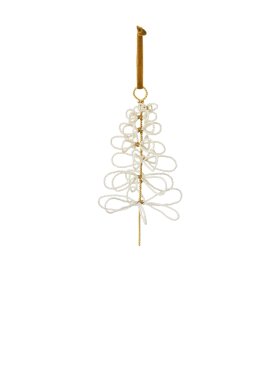 Ib Laursen - 40007-14 Christmas tree for hanging Fairytale Christmas w/brown beads