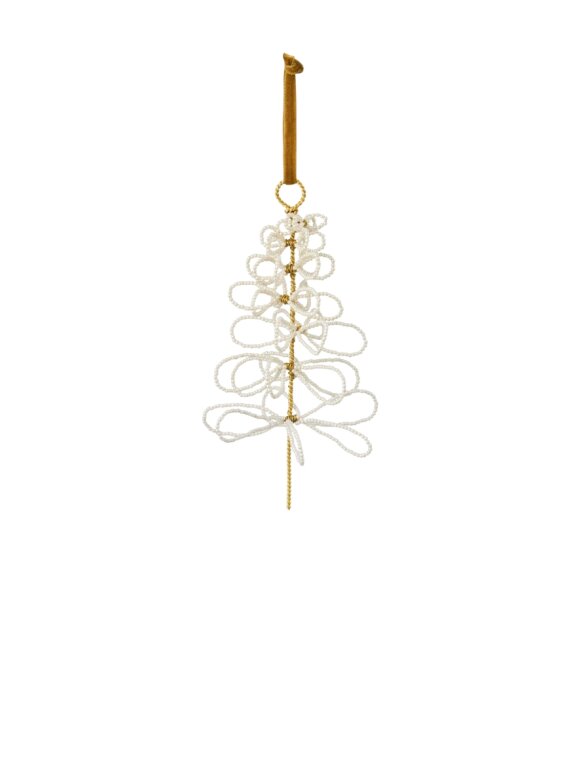 Ib Laursen - 40007-14 Christmas tree for hanging Fairytale Christmas w/brown beads Ib Laursen - 40007-14 Christmas tree for hanging Fairytale Christmas w/brown beads
