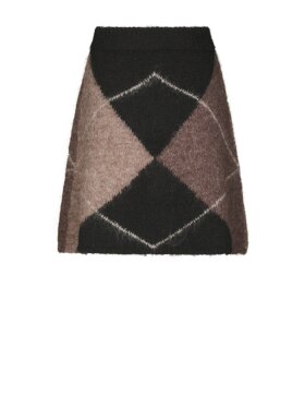 Neo Noir - Gisa check Fluff Knit Skirt